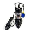 Asian Pumps & Machineries 1.5HP 1100 Watt Submersible Sewage Drain Flood Stainless Steel Clean/Dirty Water Sump Transfer Pump 28500LPH, 100% COPPER, 10m Cable, Head 12 mtr, Pipe Size 50 mm
