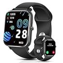 Smart Watch for Men Women with Bluetooth Call, IP68 Waterproof Fitness trackers with Heart Rate Blood Oxygen Sleep Monitor, Smart Watch Blood Pressure 1.96" HD Smartwatch Android & iOS