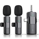 EJCC 3 in 1 Wireless Microphone for iPhone, Camera, Android, iPad, Mini Microphone, USB C Microphone, iPhone Mic, 2.4G Ultra-Low Delay, Microphone for Video Recording/Vlog/TikTok/YouTube/Interview