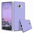 Xunlaixin MUTOUREN Compatible with Samsung Galaxy S8 Case TPU liquid Silicone Gel Rubber Cover with Soft Microfiber Cloth Lining Cushion Anti-Scratch Shockproof Phone Case, Purple