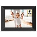 10.1 Inch WiFi Digital Picture Frame, Arktronic Touch Screen Smart Cloud Photo Frame with 32GB Storage, Wall Mountable, Motion Sensor, Share Photos via App/Email for Mom