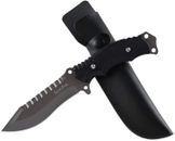 Tactical Hunting Knife Fixed Blade Jagged Edge AUS-8 Stainless Steel Blade Ou...
