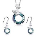 Vesyman Women Necklace Sets Jewelry Gift for Wedding Bridal Bridesmaid: Clothing, Shoes & Accessories (Butterfly Silver)