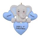 Personalized Elephant Boy Baby’s First Christmas Ornament