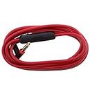 arythe Replacement Audio Cable With Talk/Mic Remote For Beats by Dr. Dre, Studio, Studio 2, Solo, Solo 2, Mixr, Pro - Compatible with iPhone 4/4S/5/5S/6/6S/6S Plus Red