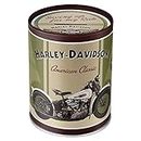 Nostalgic-Art Retro Spardose, 1 l, Harley-Davidson Knucklehead – Geschenk-Idee für Biker, Sparschwein aus Metall, Vintage Blech-Sparbüchse