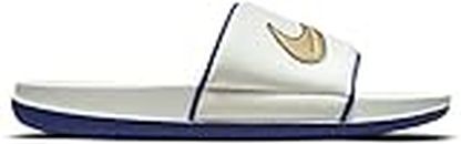 NIKE Men's Offcourt Gymnastics Shoe, Sail Metallic Gold Deep Royal Blue, 11 US