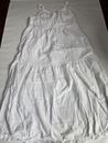 Old Navy The Cami Swing Maxi Dress in White Tiered size M medium