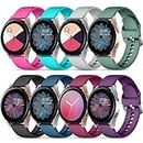 Maledan 8 Pack Bands Compatible with Samsung Galaxy Watch 6 Band/Galaxy Watch 5/Galaxy Watch 4 Band, Galaxy Watch 5 Pro/Galaxy Watch 3/Active 2 Watch, 20mm Soft Silicone Sports Strap Women Men, Small