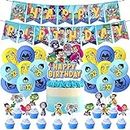 32PCS Titans Birthday Party Decoration Teen Titan Theme Party Decoration Titan Birthday Party Set With Banner Latex Balloons Cake Toppers Titans Party Supplies Party For Kids Birthday Decorative Set