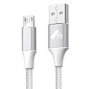 Micro USB Cable,Aioneus Android Charger Cable 2M Fast Charging Cable Nylon Braided USB Charger Cable for Samsung Galaxy S7 Edge S6 S5 J7 J5 J6 J3 Note A6 A10,Sony,LG,Kindle,Xbox,PS4,Tablets,Nexus,Sony