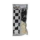 Chess Board Speedy Practise Chess Set Educational Toys Travel Chess Set with Folding for Kids and Adults |Black & White| 1PCS|