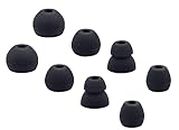Zotech 4 Pairs Replacement Eartips Silicone Earbuds Buds Set for Beats Flex Wireless Earphone Headphones (Black)