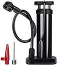 HomeBrilliant Portable Mini Hand Foot Activated Floor Pump with Presta Schrader Dunlop Valves Extra Valve and Gas Needle for Road Bike, Mountain Bike, Balls, Tire, Bicycle (Multicolour)
