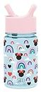 Simple Modern Disney Kids Water Bottle Plastic BPA-Free Tritan Cup with Leak Proof Straw Lid | Reusable and Durable for Toddlers, Girls | Summit Collection | 12oz, Minnie Mouse Rainbows
