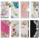 For iPhone 15 Pro Max 14 13 12 11 Luxury Bling Diamond Flip Leather Wallet Case