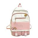 ZHUDUJI Kawaii Backpack with Kawaii Pin And Accessories, Cute Aesthetic Backpack for School, for Girls Travel Laptop Backpack