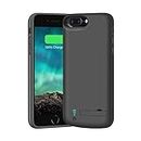 BAHOND Battery Case Compatible with iPhone 8 Plus/7 Plus/6S Plus/6 Plus, 6000mAh Rechargeable Extended Battery Charging/Charger Case, Adds 1.5x Extra Juice, Supports Wired Headphones (New 5.5 inch)