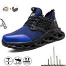 Work Boots for Mens Construction Safety Shoes Anti Shock Breathable Soft Sneaker