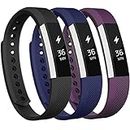 3 Pks Classic Accessory Band Replacement Wristband Compatible for Fitbit Alta HR and Alta Band (Small)