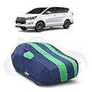 CREEPERS Water Resistant - dust Proof - car Body Cover for Compatible with Toyota Innova Crysta 2.4 ZX 7 STR at car Cover - Water Resistant UV Proof - car Body Cover(Strips Green)