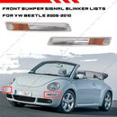2X Front Bumper Turn Signal Light Cover Clear Lens Set For VW Beetle 2006-2010