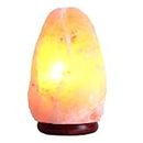 Lámpara de Sal del Himalaya - Peso 2-3 KG, Cristal Rosa 100% Natural, Base de Madera Elegante, Bombilla Incluida - Luz Nocturna Ideal para Relax, Salud y Energía