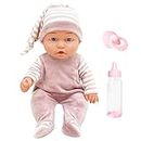 12 Inch Baby Doll in Gift Box with Doll Clothes, Pacifier, and Feeding Bottle. Gift Idea 12'' Baby Doll