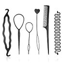 KQNM Twist Curling Iron Donut Tool, 6 Pack Women's Hair Braiding Kit, Braiding Tools DIY Women's Girls Braiding Accessories,