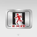 RAB Sign Board Exit , Stainless Steel for Office, Glass Doors, Wooden Doors, Hospitals (CODE:- 2030, Exit, Pack of 1 pcs)