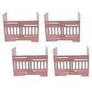 Bookends, Metal Construction Slim Design Office Book Support Convenient Practical for Home for School Light Pink