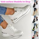 Scarpe da donna sneaker bianche plateau glitter sport scarpe per il tempo libero zeppa