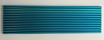12 Lovesac Sactional Storage Poles Turquoise Painted Aluminum Rods 26.75”x 0.75”