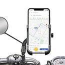 AUTOGUYS B29 Mobile Holder for Bikes or Bike Mobile Holder for Maps and GPS Navigation, one Click Locking, Firm Gripping, Anti Shake and Stable Cradle Clamp 360° Rotation Phone Mount (Random Color)