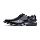 Zapatos Oxford Hombre Derby Zapatillas Vestir Cordones Brogues Zapatos Boda Formales Negocios Casuales Negro 3 Tamaño 43