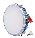 UAPAN Dafli Musical Instrument Dafli/Tambourine 10 inch Hand Percussion Musical Instrument (Blue tambourine)