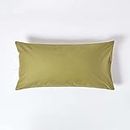HOMESCAPES 1000 Thread Count Egyptian Cotton Green King Size Pillowcase Luxury Housewife Pillow Case
