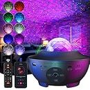 Galaxy Projector, Cinnyc Star Projector with Remote Control,Music Bluetooth Speaker,Timer,Ocean Wave Star Sky LED Night Light Lamp for Baby,Kids Bedroom,Stage,Birthdays,Christmas