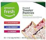 Amazon Fresh - Toaster Pastries Variety Pack (Strawberry, Blueberry, Cherry), 12ct