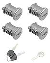 Lock Cylinders (4 Pack) Replacement for SKS, Fits for All Yakima Lockable Accessories, Includes 4 Cores, 2 Keys and A Control Key