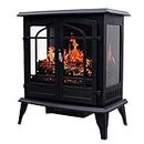 NOALED Electric Fireplace Stove Heating with Flame Effect Overheating Protection of The Heater Wood Burner Flame Effect Shutdown 1400W