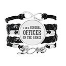 Bestchong I Am A General Officer in The Games Bracelet Love Accessory Twisted Leather Knitting Rope Wristband Gift