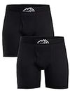 Merino.tech Merino Wool Underwear Mens - 100% Merino Boxer Wool Briefs Base Layer for Men (X-Large, 2 Pack - Black)