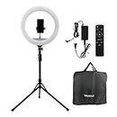 Vivitar LED Ring Light with Stand, 18 Inch Adjustable Brightness Ring Light with Tablet Holder and Wireless Remote, Portable Lighting for Photo Studio, Makeup, Streaming, Photography