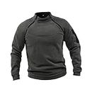 Fashion My Day Men Jacket Zipper Pullover Sweatshirt Clothes Thermal Fashion for Fishing Dark Gray S | Coats and Jackets
