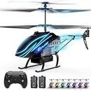 BUSSGO Remote Control Helicopter for Kids with 30Mins Flight(2 Batteries), 7+1 LED Light Modes, Altitude Hold, 3.5 Channel, Gyro Stabilizer,Remote Helicopter Toys for Boys and Girls