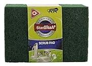 Star Wash Polyester Multipurpose 3x4" Band Scrub Pads (Green, 10-Piece)