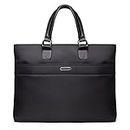 Dubens 14 Inch Modern Briefcase Men's Nylon Handbag Business Notebook Bag Laptop Shoulder Bag Case Waterproof Laptop Sleeve Laptop Bag Black