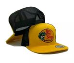 BASS PRO SHOPS Yupoong Classics Snapback Mesh Hat Cap VINTAGE YELLOW RARE OSFA