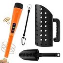 Metal Detector Pinpointer & Accessories, Handheld Pin Pointer Wand, 3 Modes Search Pinpointing Finder Probe with Battery and LED, Sand Sifter Scoop, Shovel for Metal Detecting, Digging at The Beach